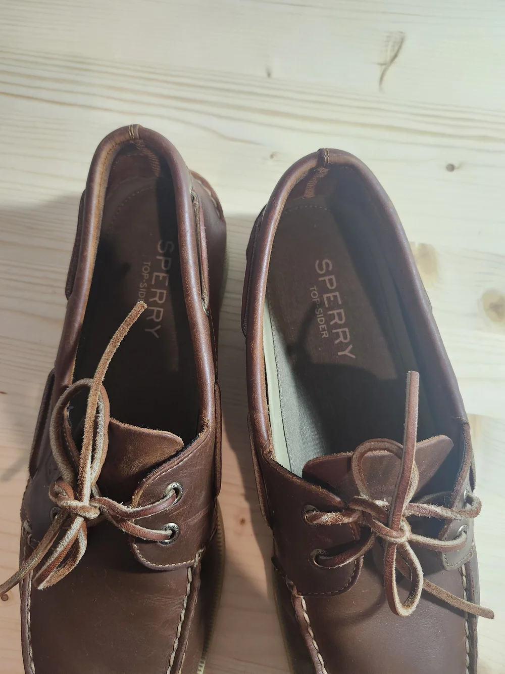 Sperry Gold Cup  Brown Leather 2-Eye Boat Shoe Men's 12